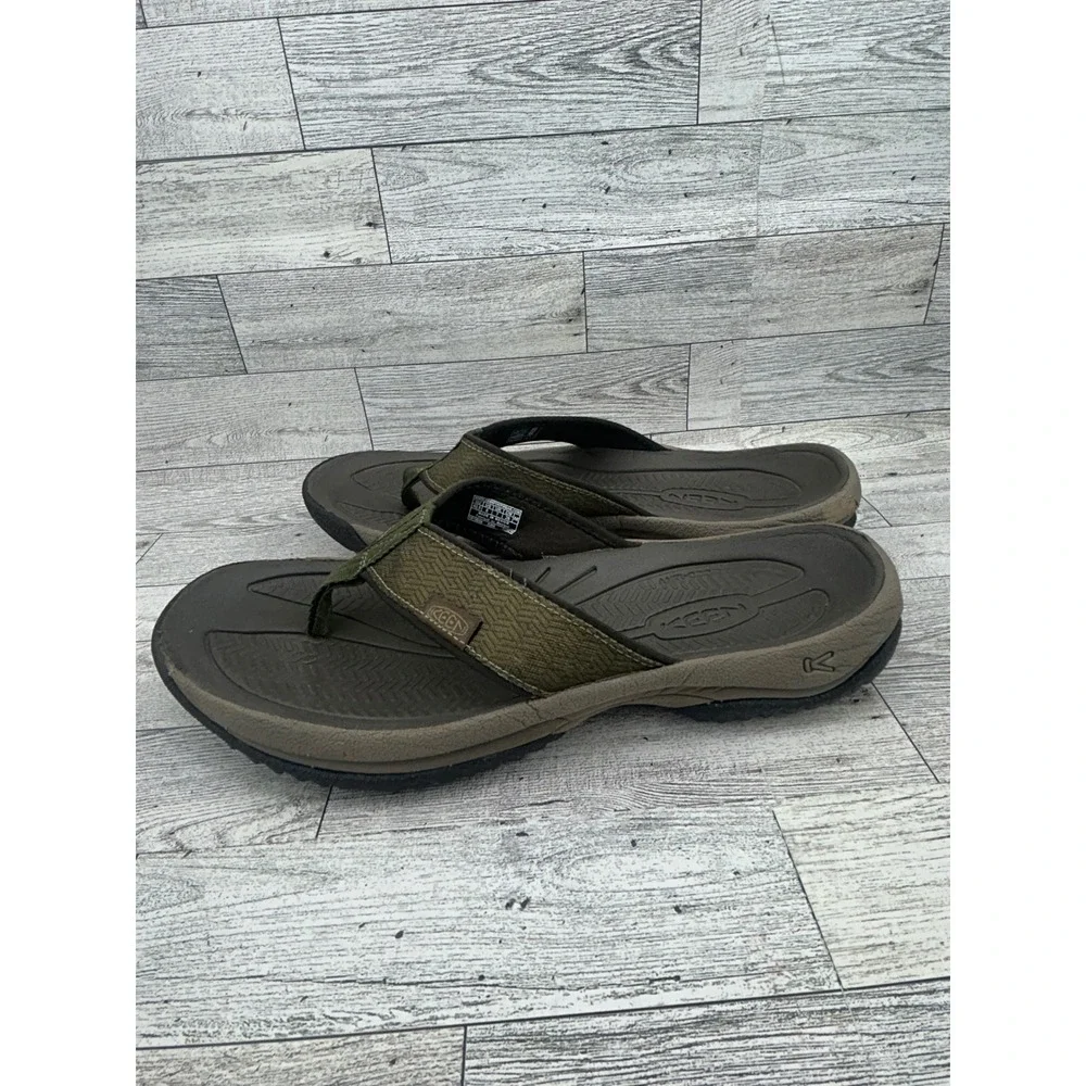 KEEN Mens Flip Flops‎ Sandals Olive Green Size 8 Water Ready Outdoor